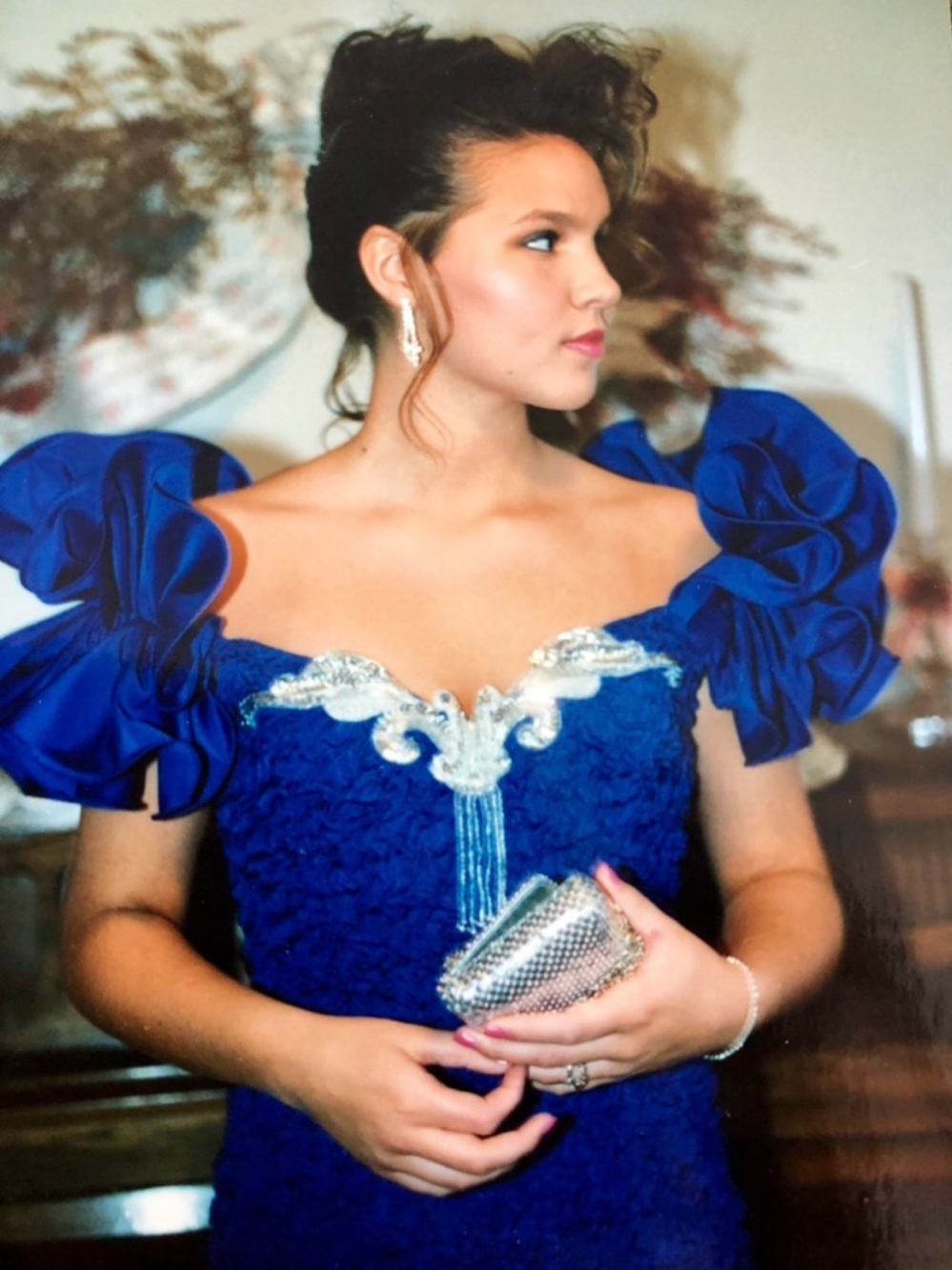 VTG Night Moves New York Royal Blue Prom Dress Gown